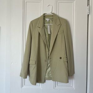 NWT Sage Green Waffle Lined Blazer